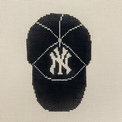 NY Yankess Baseball Hat Ornament Needlepoint Canvas