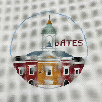 Bates College Round Ornament Needlepoint Canvas