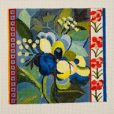 Blue Idyll Coaster/Insert Needlepoint Canvas
