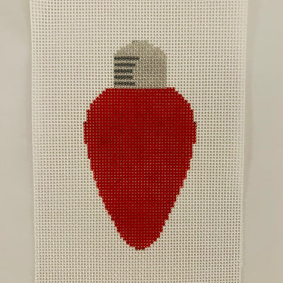 Red Light Bulb Ornament Needlepoint Canvas