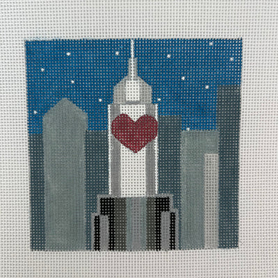 Sleepless in Seattle Coaster Needlepoint Canvas