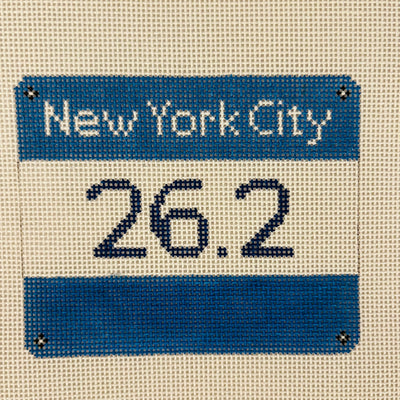 NYC Marathon Race Bib Needlepoint Canvas