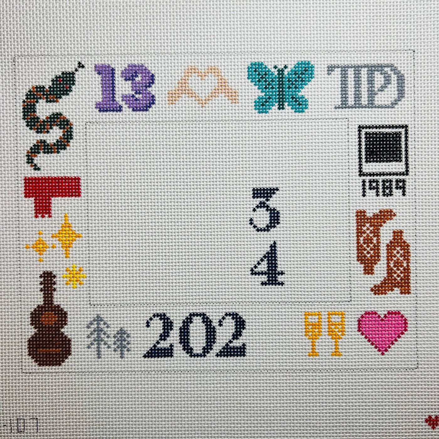 Eras Picture Frame Needlepoint Canvas