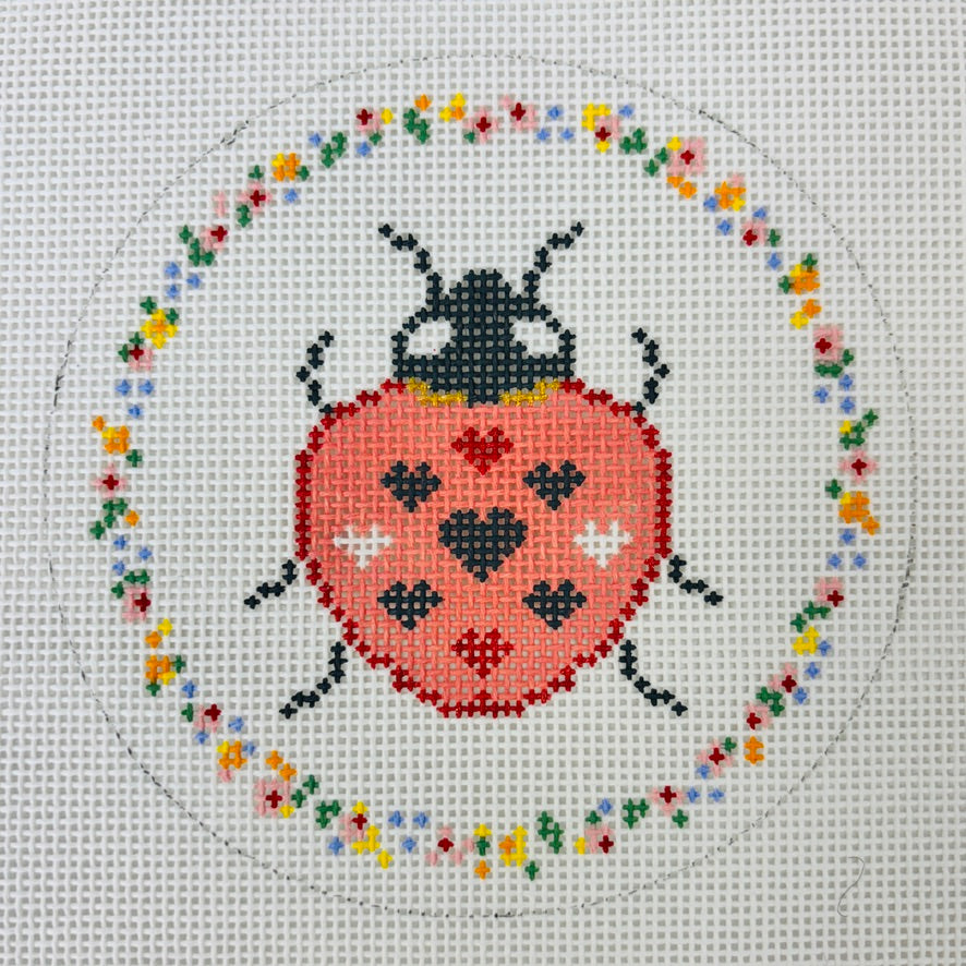 Lovebug Ladybug Needlepoint Canvas