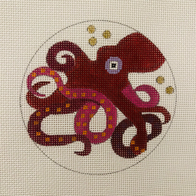 Octopus Coaster Needlepoint Canvas
