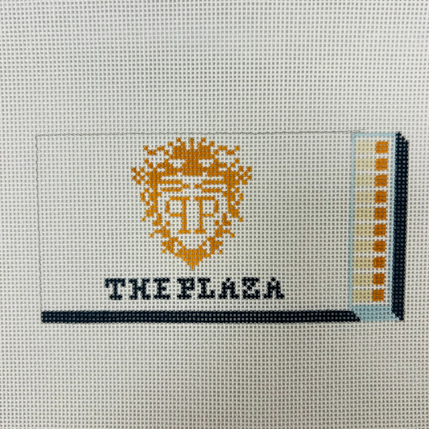The Plaza Hotel Match Box Needlepoint Canvas | Bargello