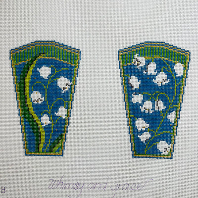 Lily of the Valley Scissors Case Needlepoint Canvas