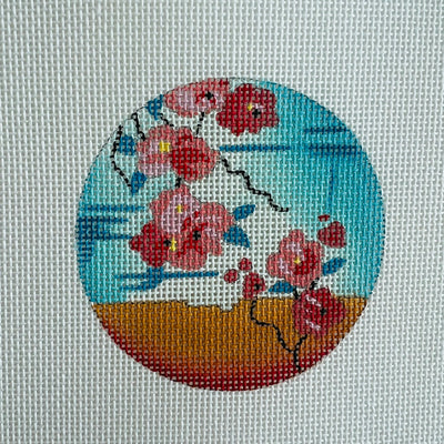 Colorful Flowers Insert Needlepoint Canvas