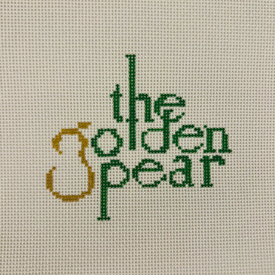 The Golden Pear Ornament Needlepoint Canvas