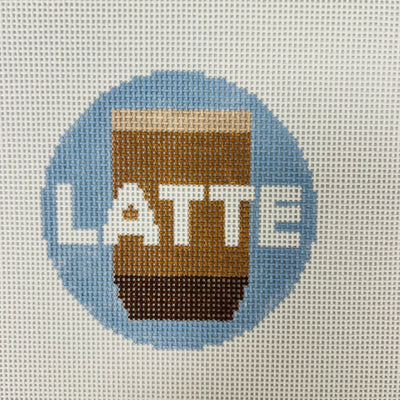 Latte Round Needlepoint Canvas