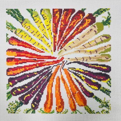 Carrots Mandala Needlepoint Canvas