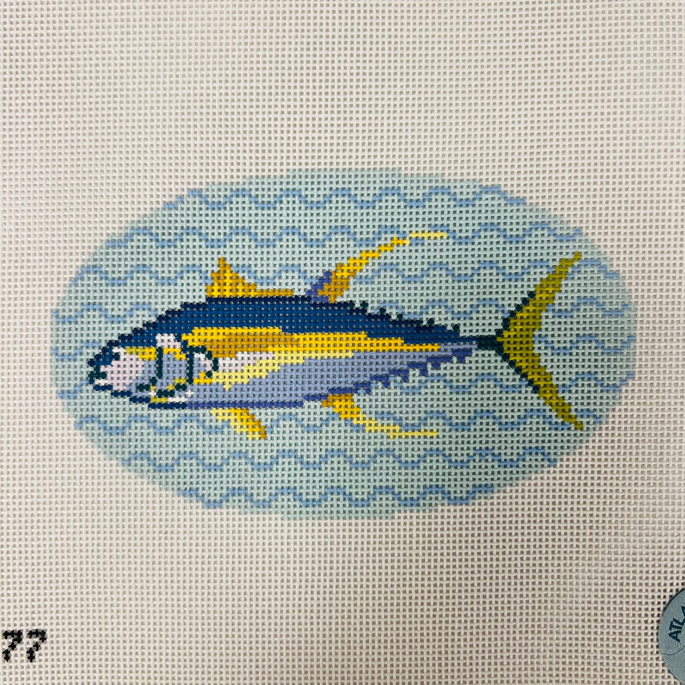 Yellowfin Tuna Ornament Needlepoint Canvas
