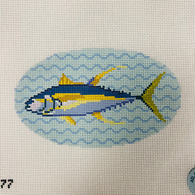 Yellowfin Tuna Ornament Needlepoint Canvas