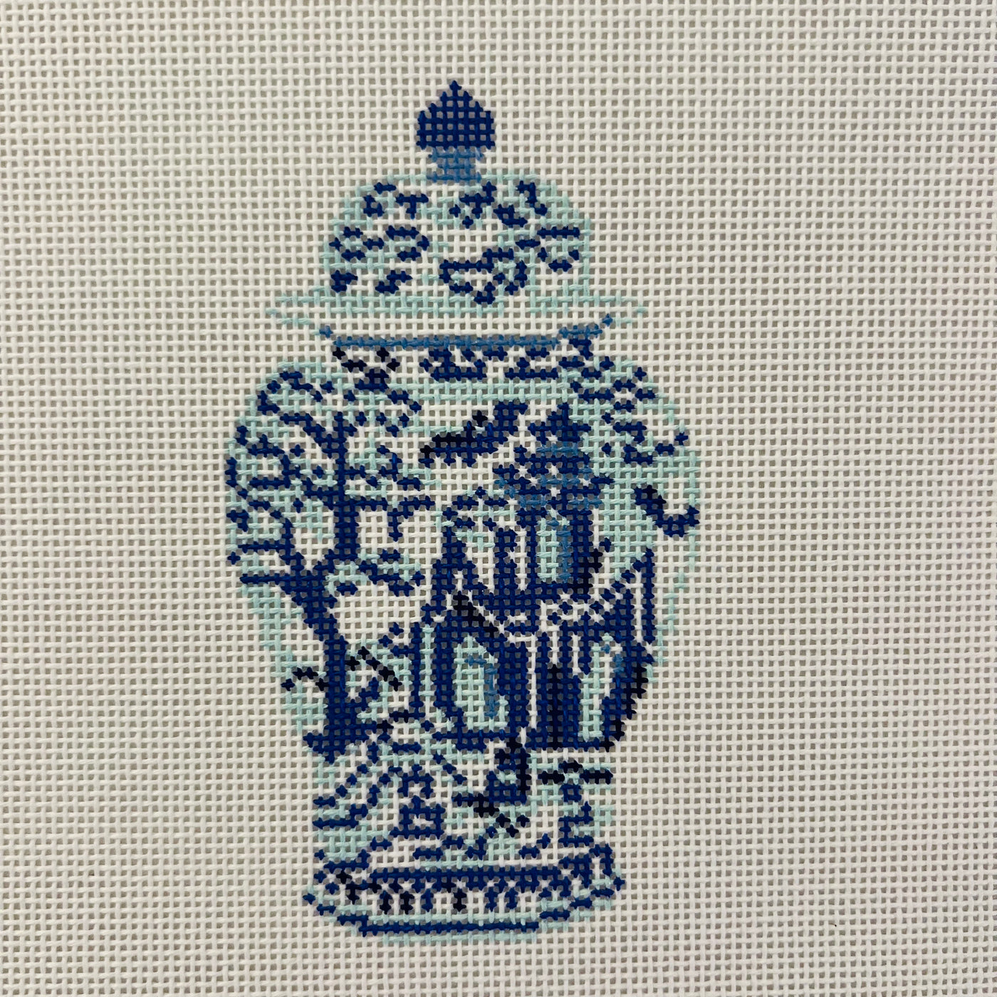 Blue Jar Canvas Needlepoint Canvas