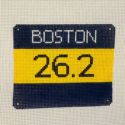 Boston Marathon Race Needlepoint Canvas