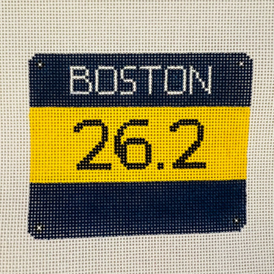 Boston Marathon Race Needlepoint Canvas