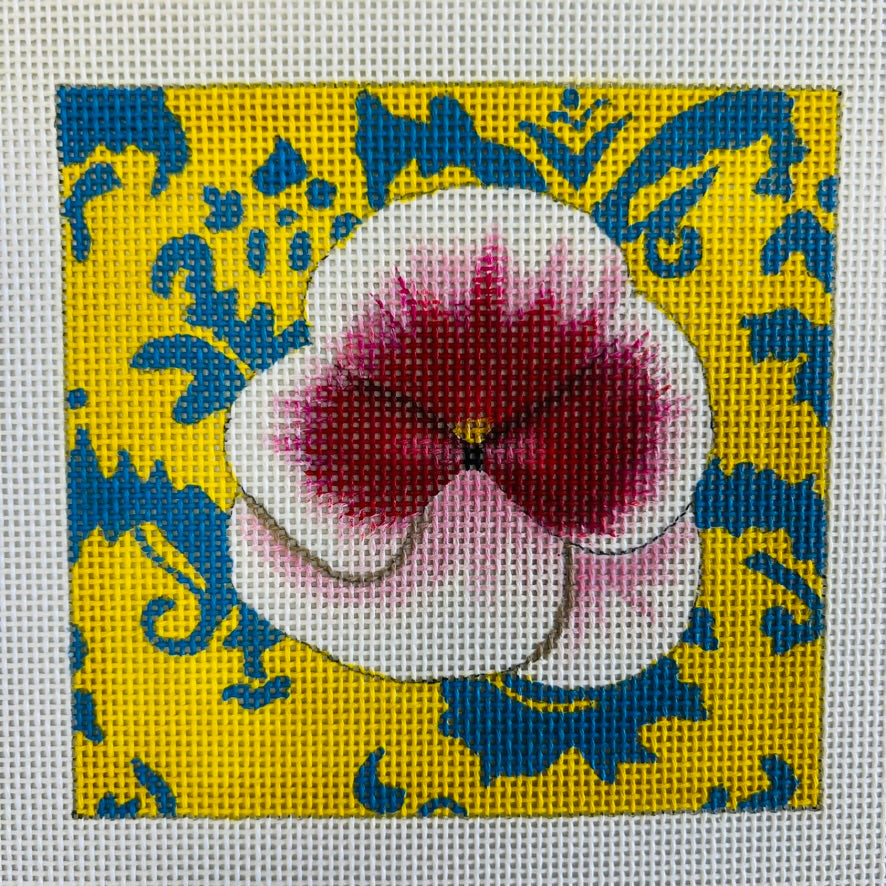 Pansy Square Needlepoint Canvas