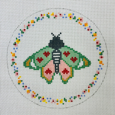 Lovebug Moth Needlepoint Canvas