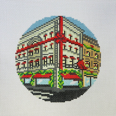 Window Shopping Ornament Needlepoint Canvas