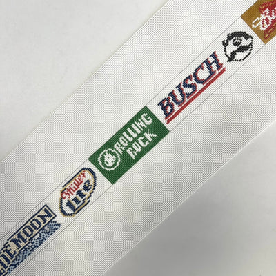 Domestic Beer Labels Belt Needlepoint Canvas