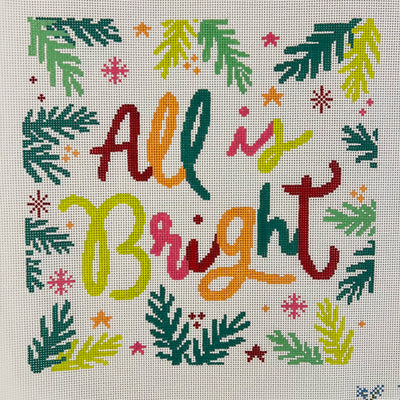 All is Bright Needlepoint Canvas