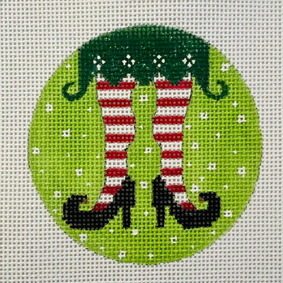 Elf in High Heels Ornament Needlepoint Canvas