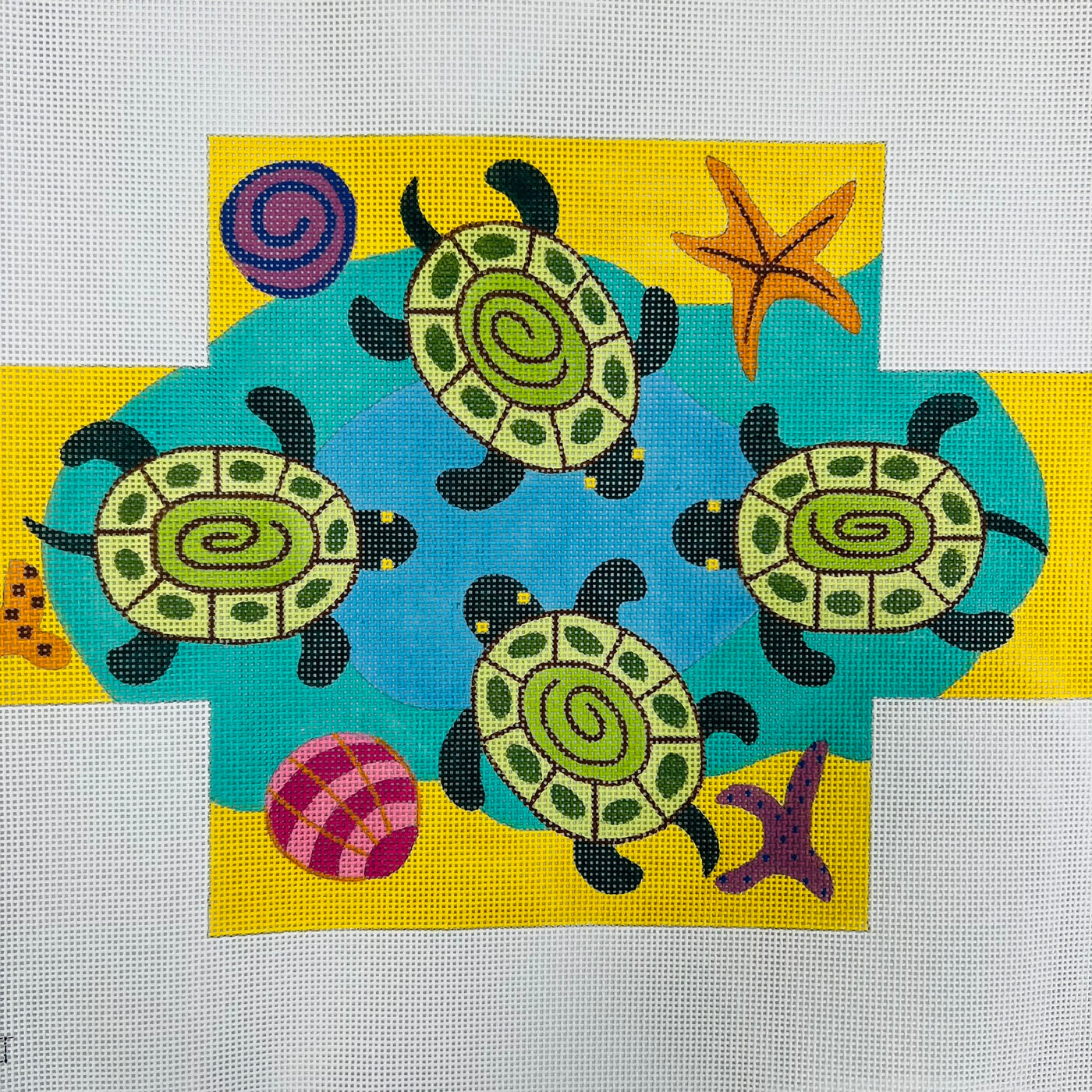 Turtle Brick Needlepoint Canvas