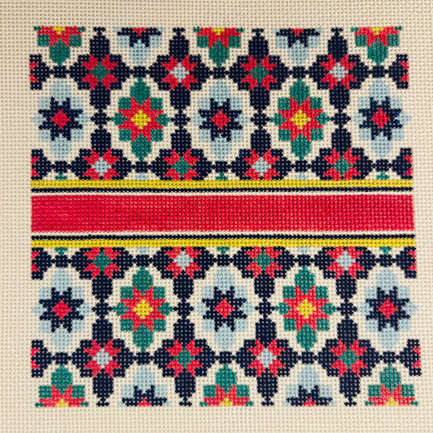 Portuguese Tiles 5" Square - Summer Needlepoint Canvas