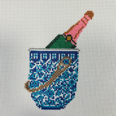 Ginger Jar Champagne Bucket Needlepoint Canvas