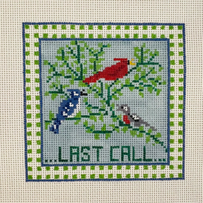Last Call Birds Coaster Needlepoint Canvas