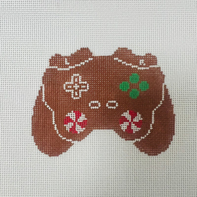 Gingerbread Controller Ornament Needlepoint Canvas