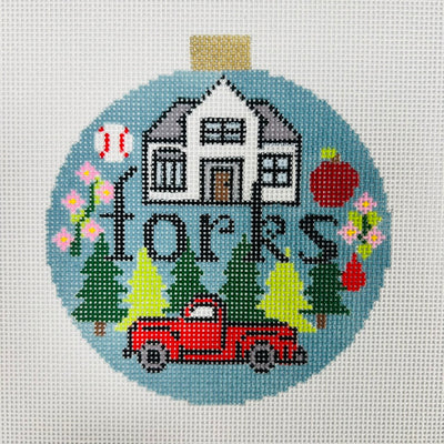 Forks Round/Ornament Needlepoint Canvas