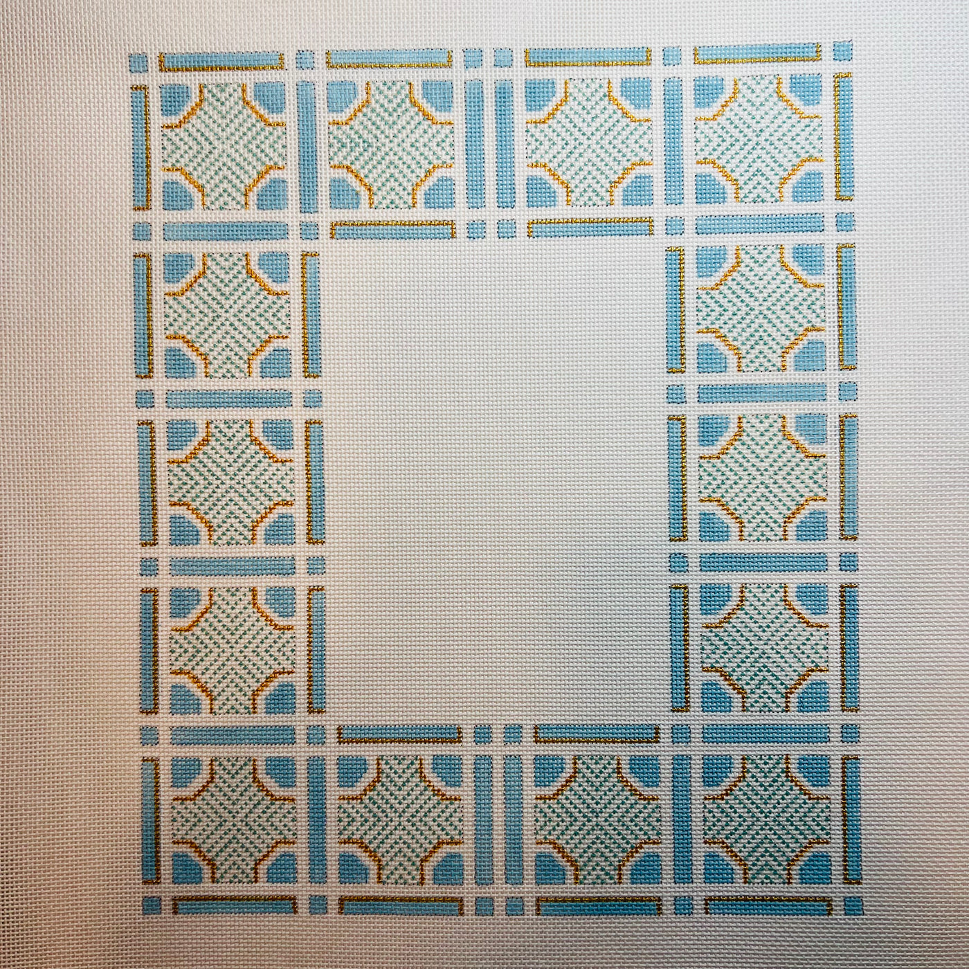Turquoise & White Picture Frame for 5" x 7" photo