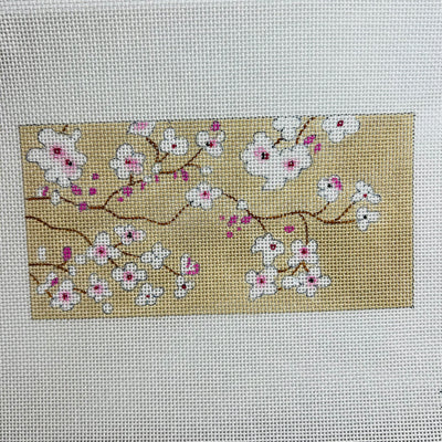 White Cherry Blossoms Insert Needlepoint Canvas