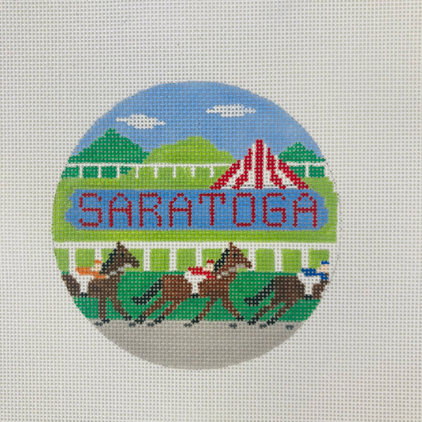 Saratoga Round Ornament