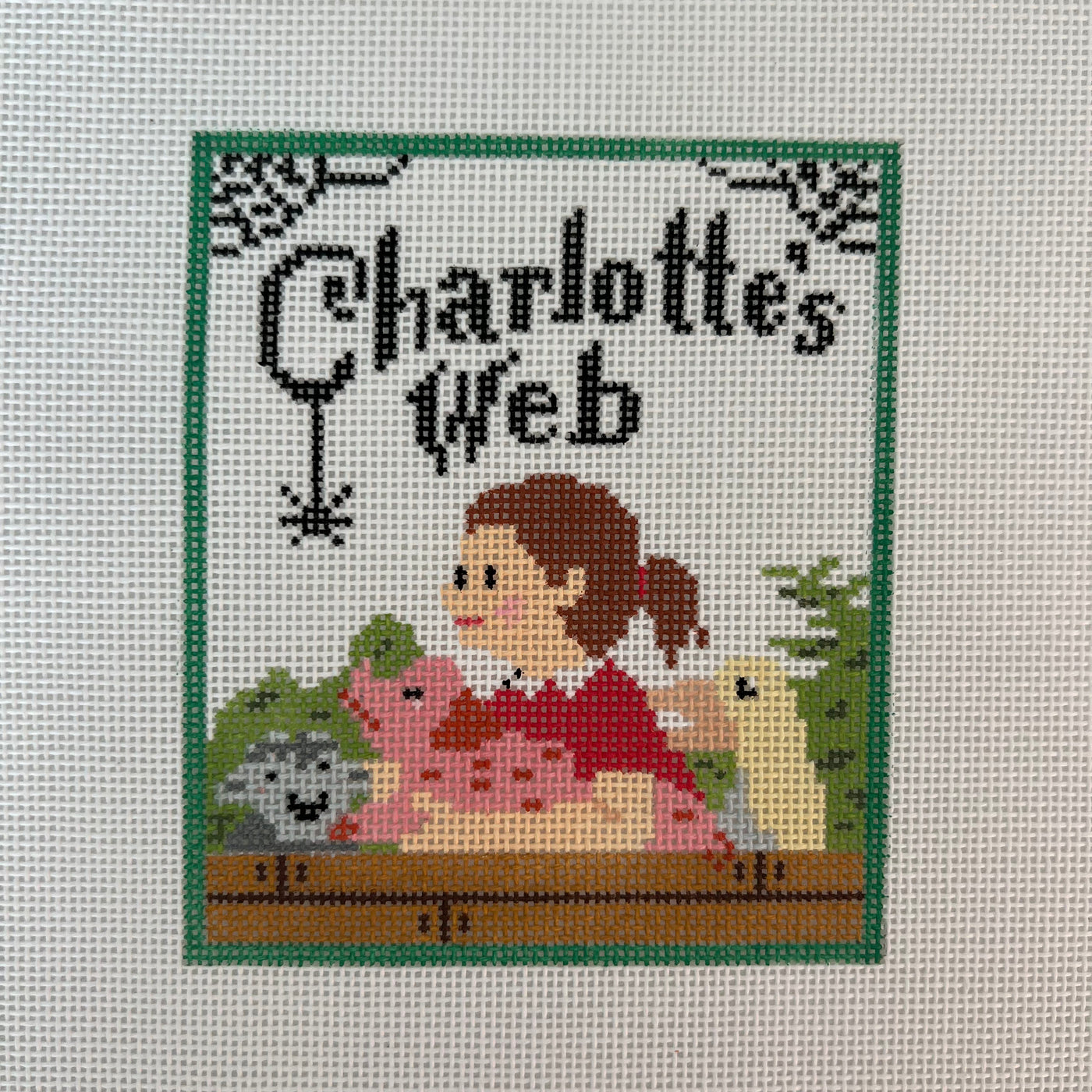 Charlotte's Web Book Cover Needlepoint Canvas