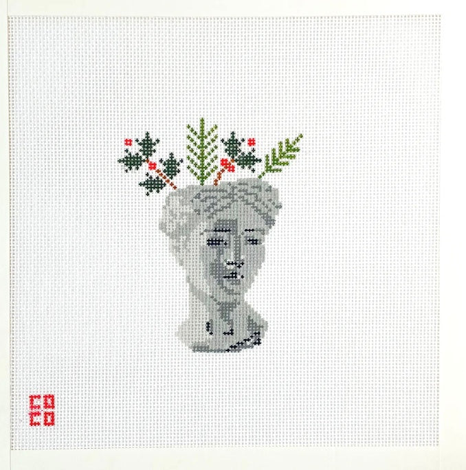 Grecian Bust (Holiday Edition) Needlepoint Canvas