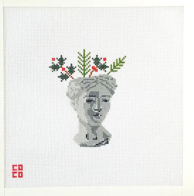 Grecian Bust (Holiday Edition) Needlepoint Canvas
