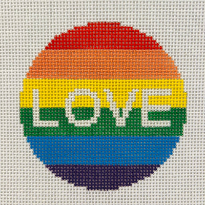 Pride Round Ornament Needlepoint Canvas