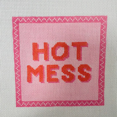 Hot Mess Coaster Needlepoint Canvas