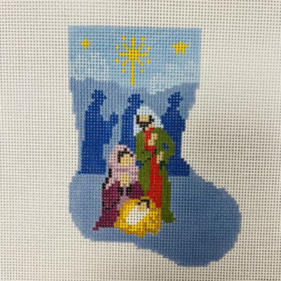 Holy Family Mini Stocking Needlepoint Canvas