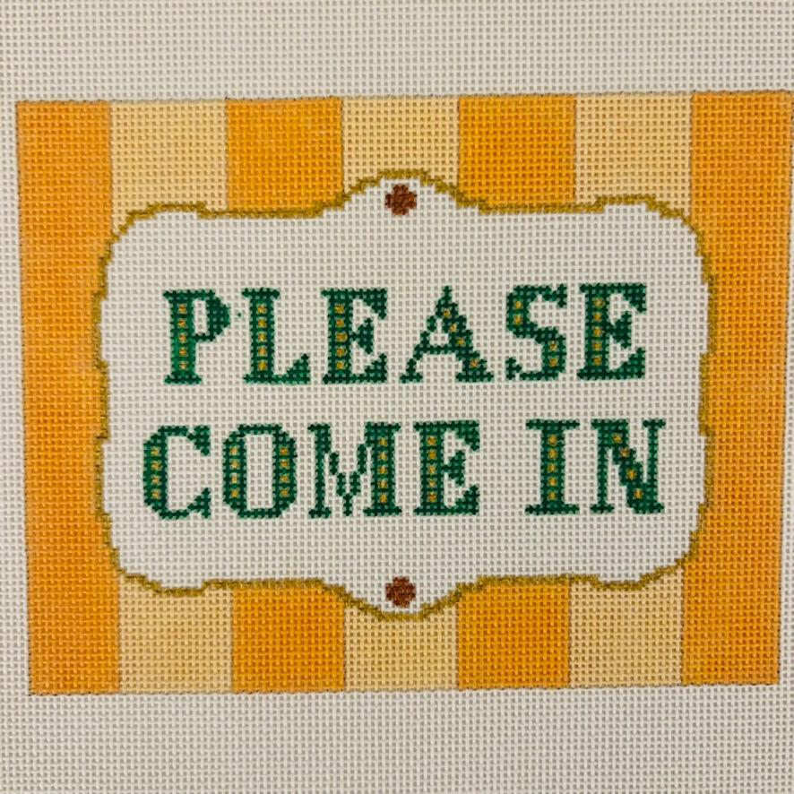 Please Come In Sign Needlepoint Canvas