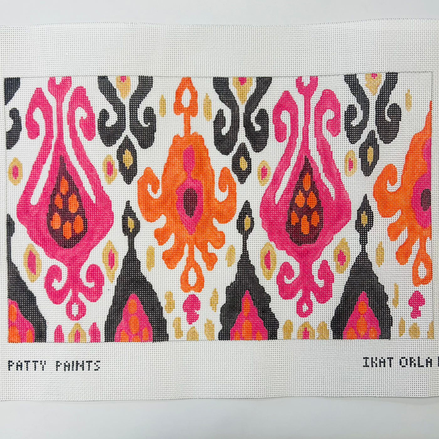 Orla with Pink Needlepoint Canvas