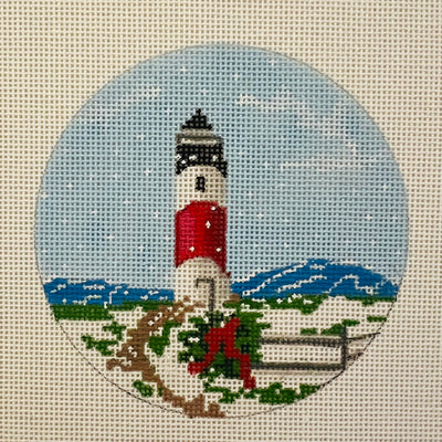Holiday Lighthouse Ornament Needlepoint Canvas