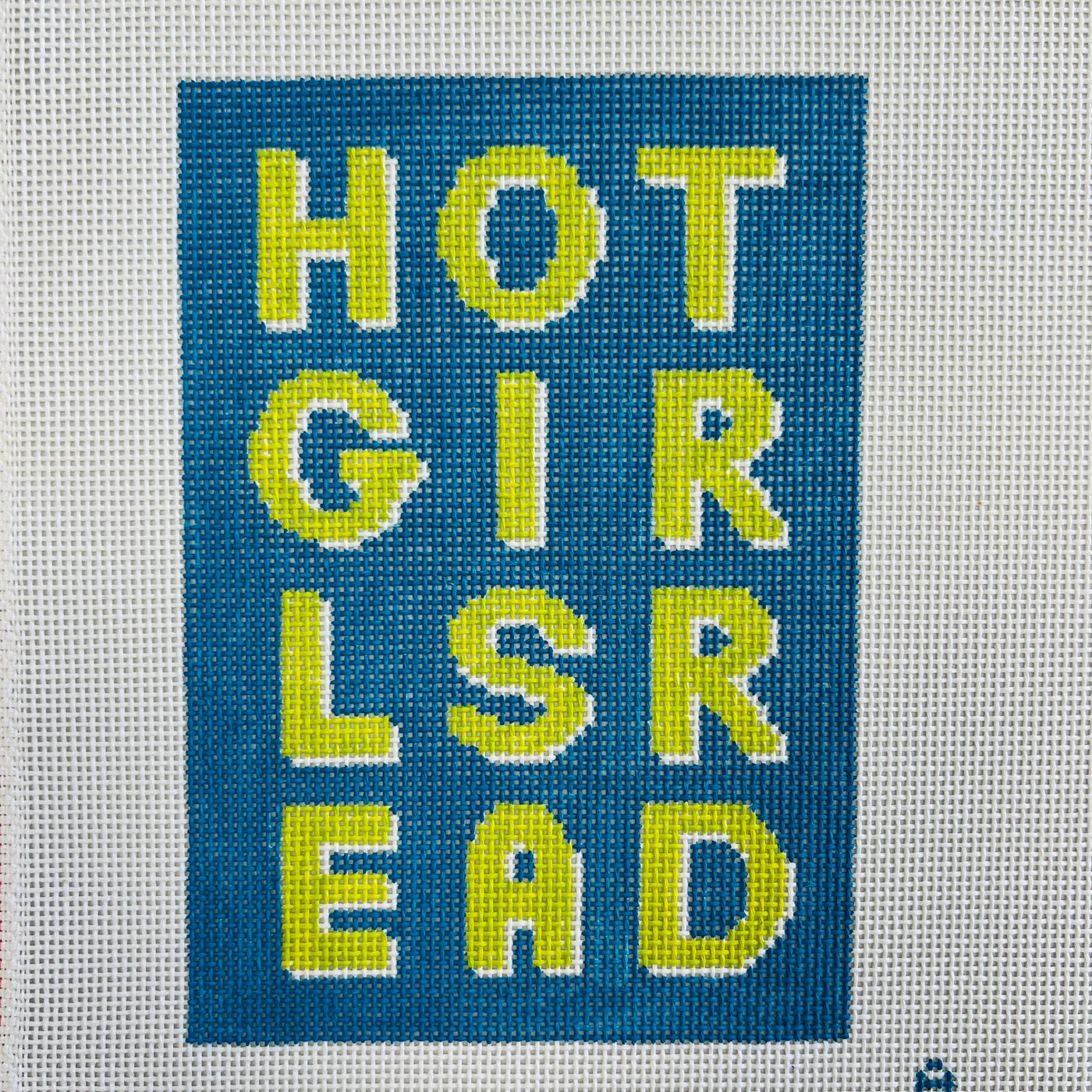 Hot Girls Read Needlepoint Canvas