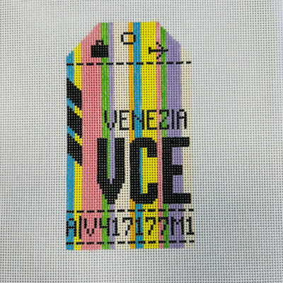 Venice Travel Tag Needlepoint Canvas