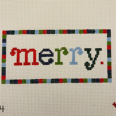 Merry Sign Needlepoint Canvas