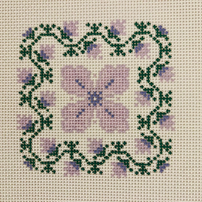 Lilac Primrose Insert Needlepoint Canvas