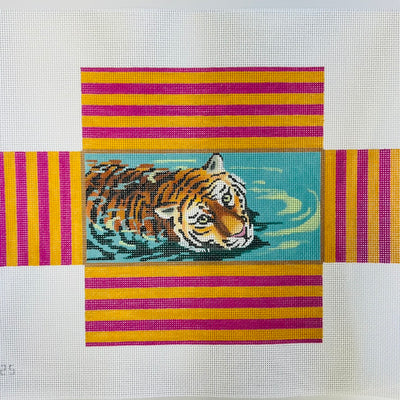 Tiger Brick Cover Needlepoint Canvas