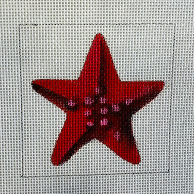 Starfish Square Needlepoint Canvas